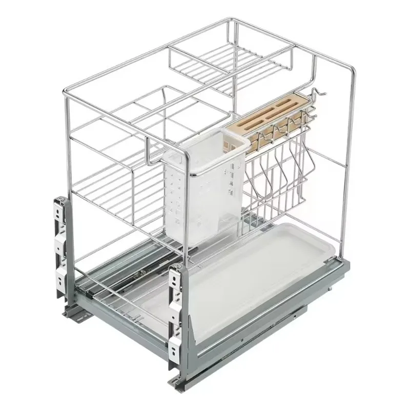

Drawing Kitchen Stainless Steel Drawing Basket Drawer Spice Kitchen Cabinet Seasoning Basket