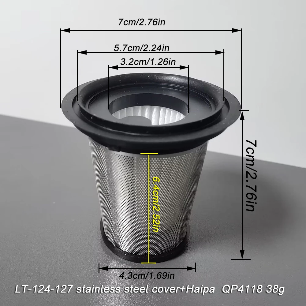 LT 124 LT 127  Vacuum Cleaner Cartridges Car Accessory Stainless Steel Cover Haipa Home Appliance Vacuum Cleaner Filters 1 Pcs