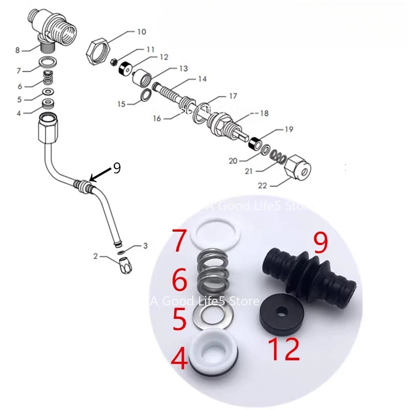 

Applicable To ASTORIA Coffee Machine Steam Valve Gasket Steam Spool Seal Ring