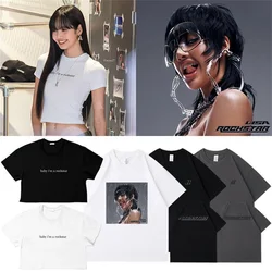 Lisa Rockstar t-Shirt Baby i'm a Rockstar Lisa Same Crop Top t-shirty bawełniane