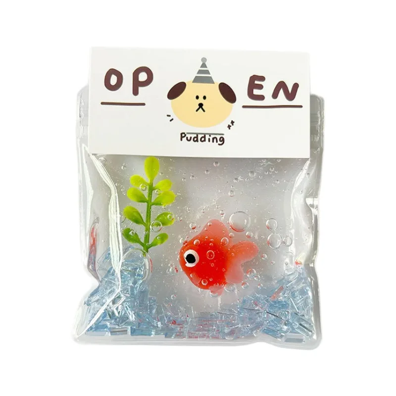 Kawaii Little Goldfish Squeeze Toy Slow Rebound Stress Relief Toys Niedliches wasserartiges blasenfreies Goldfisch Superweiches Relief-Spielzeug