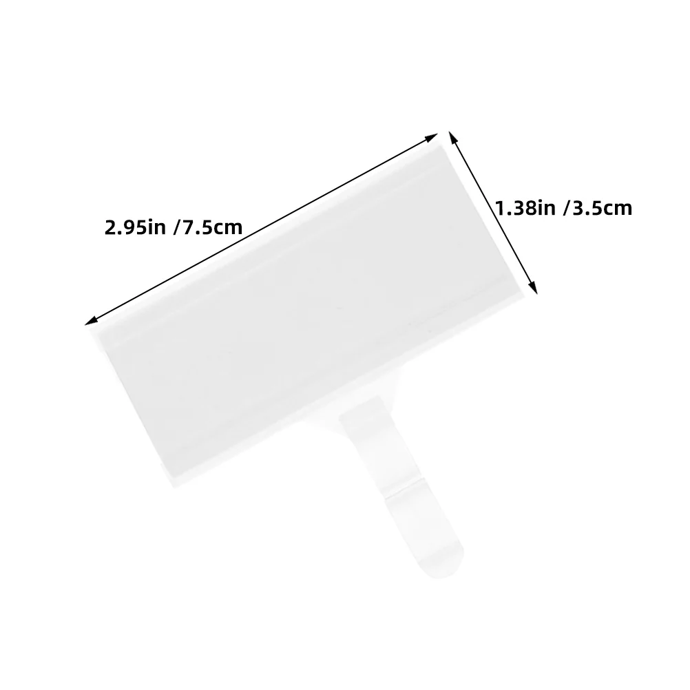 Clip porta etichette per scaffali in filo metallico da 50 pezzi Porta cartellini del prezzo riutilizzabili trasparenti per display del cartello del negozio di magazzino al dettaglio del supermercato