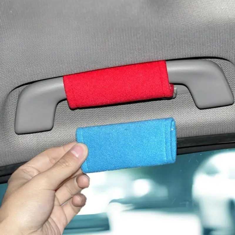

4 шт., мягкий плюшевый подлокотник на крышу автомобиля, нескользящая защита для ручки автомобиля, чехол для ручки, потолочная ручка, защитный чехол, автоинтерьер