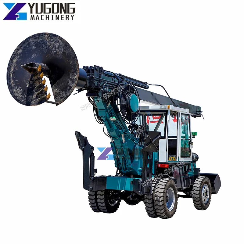 High Efficiency 35m Depth Foundation Hole Rotary Cfa Piling Drilling Rig Hydraulic Rotary Water Well Drill Rigs Machine