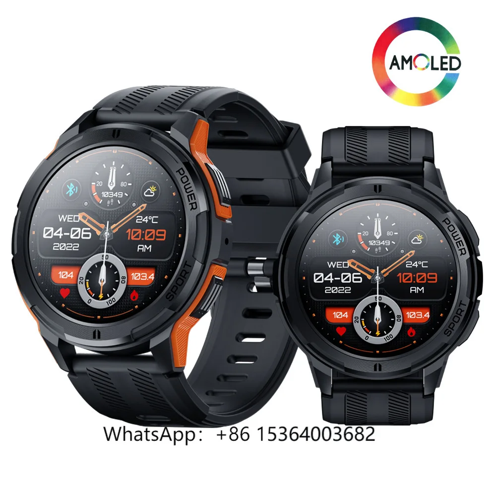 

TJXL-Новые Смарт-часы C25 для занятий спортом на открытом воздухе 1,43AMOLED-экран IP68 Водонепроницаемый монитор артериального давления и сердечного ритма Компас Будильник