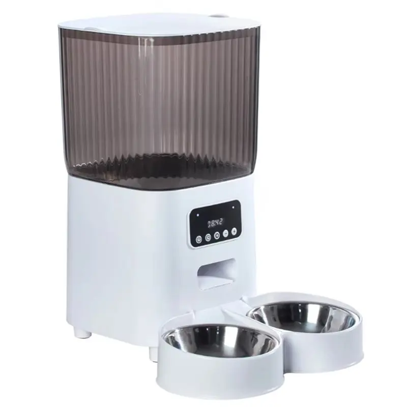 ABXF-5L Dual Bowl Power Pet Feeder Pet Automatic Feeding Cats And Dogs Automatic Timed Distribution Feeding