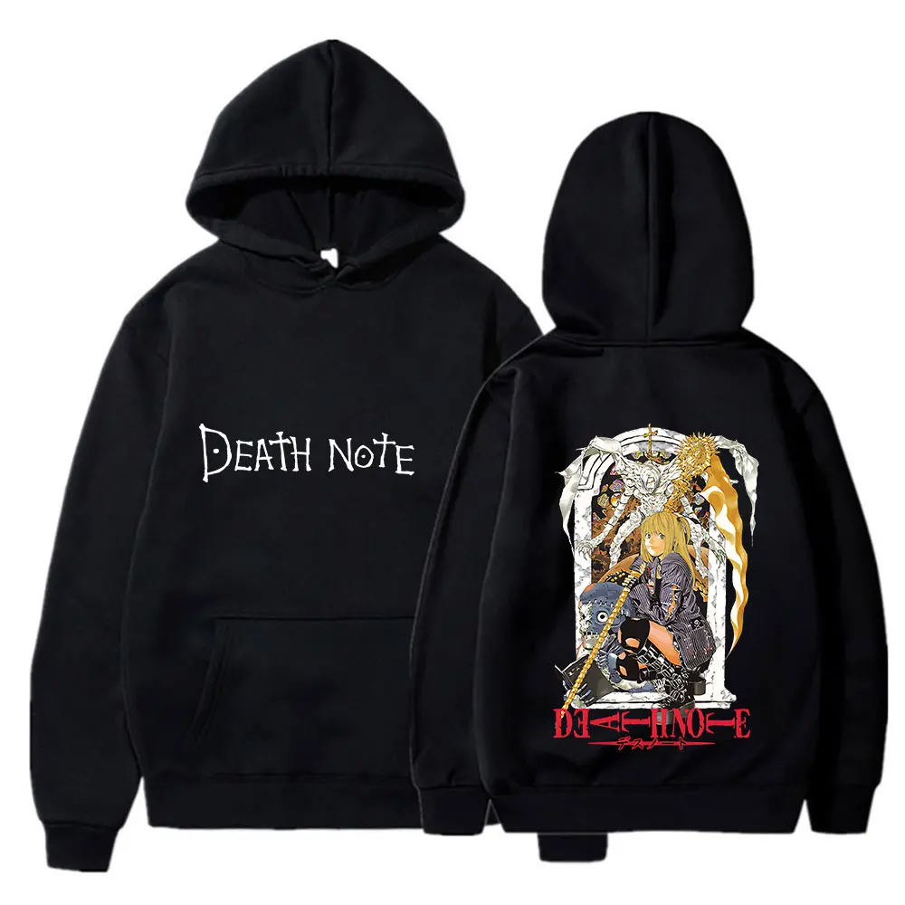 Anime Death Note Hoodie Hip Hop Misa Print Hooded Sweatshirts Men Women Manga Unisex Oversize Harajuku Cool Streetwear Pullover