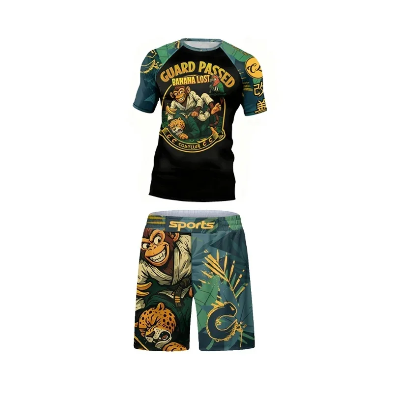 Children's mixed martial arts sportswear, Muay Thai, children's boys' boxing suit, Jujutsu training suit, running sportswear