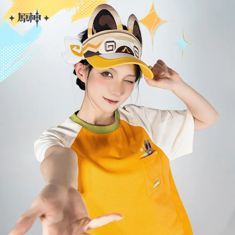 

Предпродажа MiHoYo, официальная солнцезащитная кепка Genshin Impact Kachina Impression, шляпа, аксессуары для косплея в стиле аниме, милый подарок на день рождения
