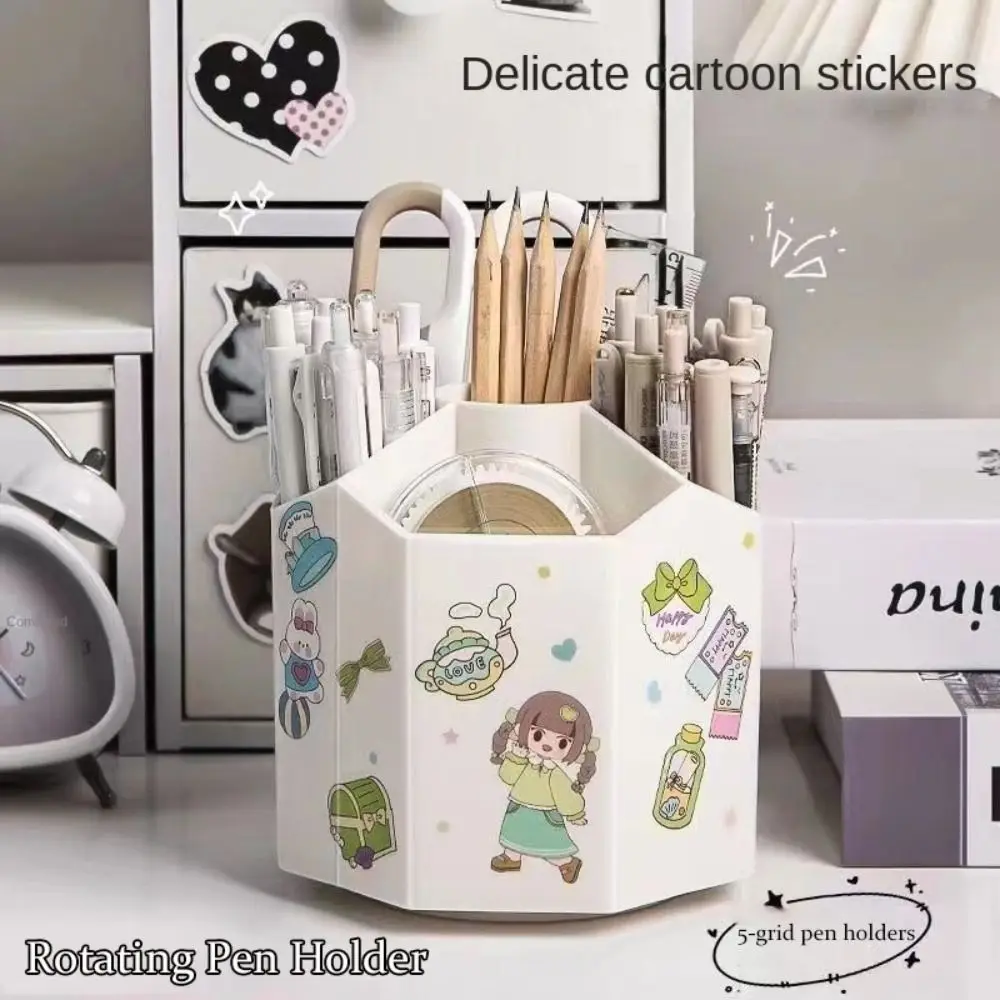 

Модный многофункциональный держатель для ручек вращающаяся на 360 градусов многоячеечная Кисть для макияжа большая фотоемкость