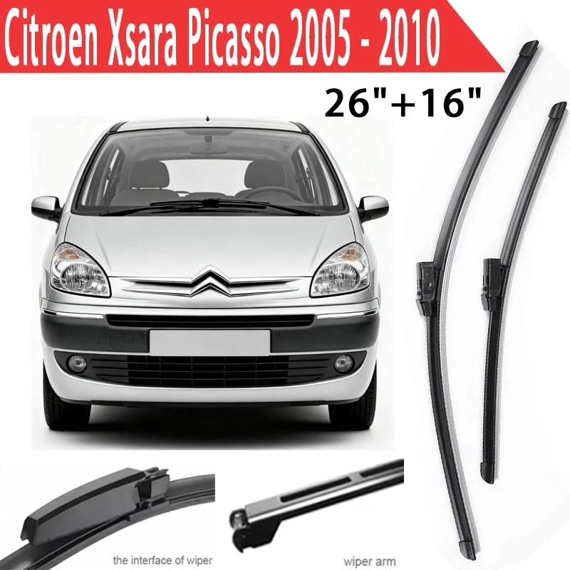 

Wiper LHD Front Wiper Blades For Citroen Xsara Picasso 2005 - 2010 Windshield Windscreen Window Brushes 26"26" Accessories