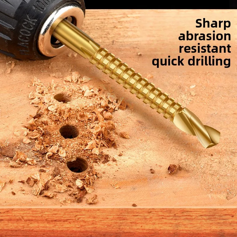 Многофункциональная высокоскоростная ножовка в одном спиральном сверле Комбинированное электрическое сверло по металлу и дереву