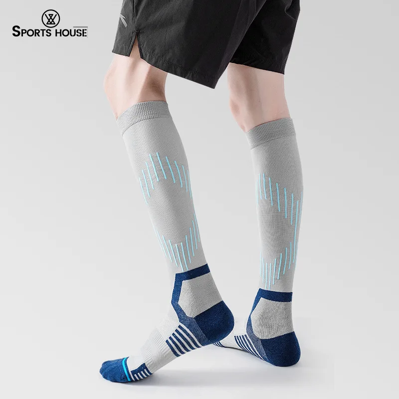 

Sport's House 6pairs Men's Autumn and Winter Stockings Pressure Socks Professional Towel Bottom Warm Sports Socks