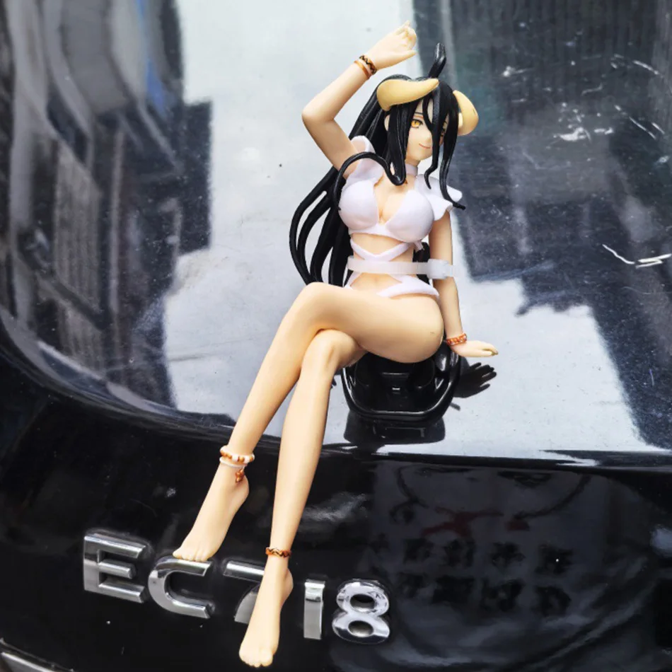 Overlord Figures Figura anime Albedo, costume da bagno ragazza sexy, modello figurine seduta, statua in PVC, collezione di bambole, giocattoli decorativi,