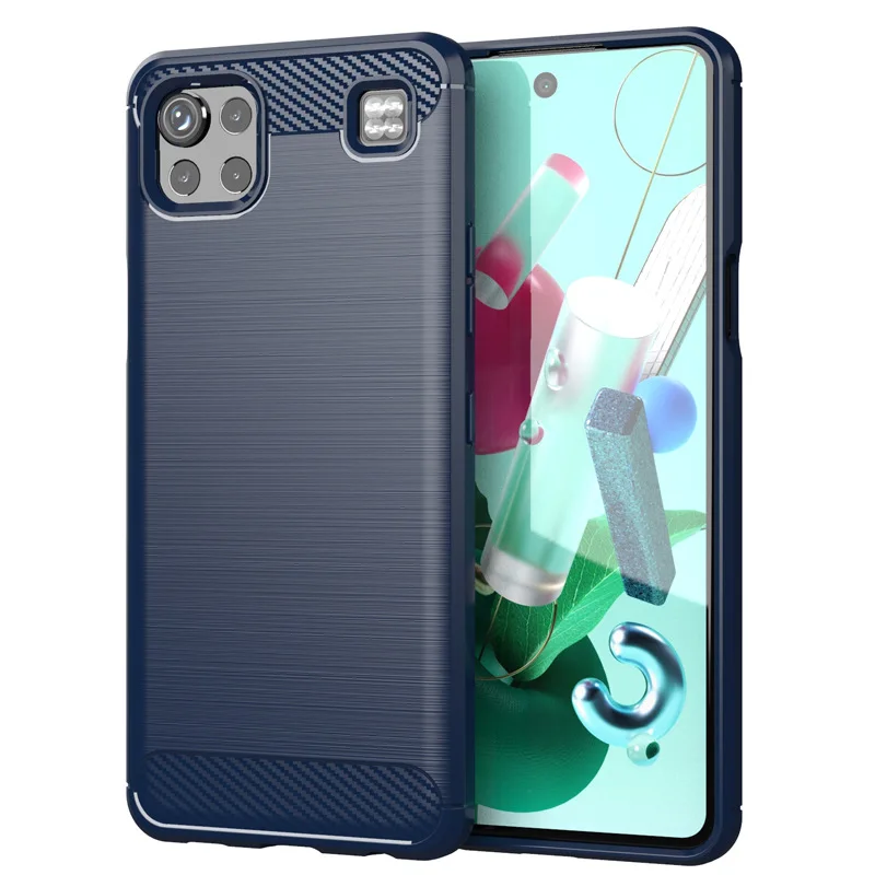 Soft Cover for LG K92 Anti-knock Carbon Fiber Silicone Case for lg k92 5g Matte Back Phone Cases Coque Fundas