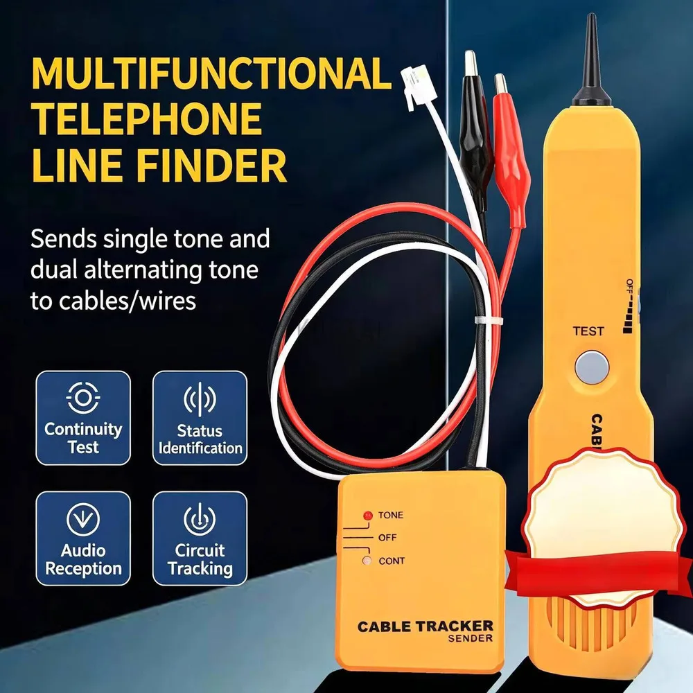 Fiber Optic Network Tester Wire Tracer Cable Locator Network Cable Inspector Anti-Interference Multi-functional Wire Finder