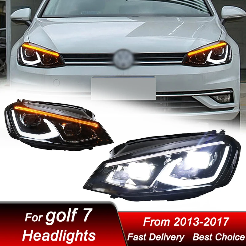 

Car Headlights For Volkswagen VW golf 7 MK7 2013-2017 to golf 8 style LED Auto Headlamp Assembly Projector Lens Accessories Kit