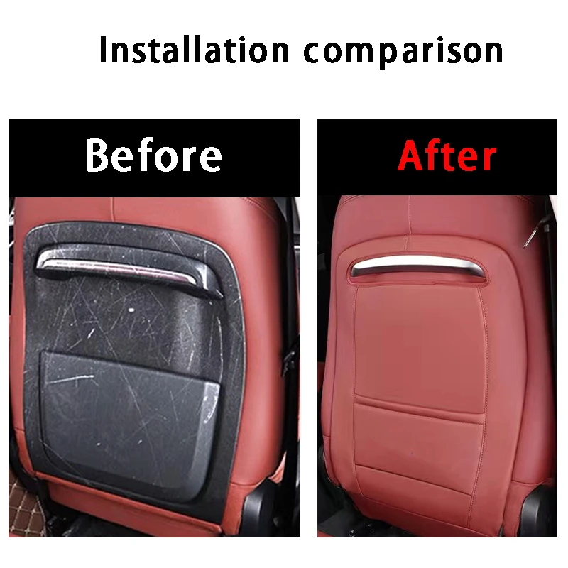 Car Seat Back Anti-kick Pad For BMW 3 5 Series F10 G20 X1 X2 X3 X4 iX3 M Power Performance Full Surround Leather Anti Dirty Mat