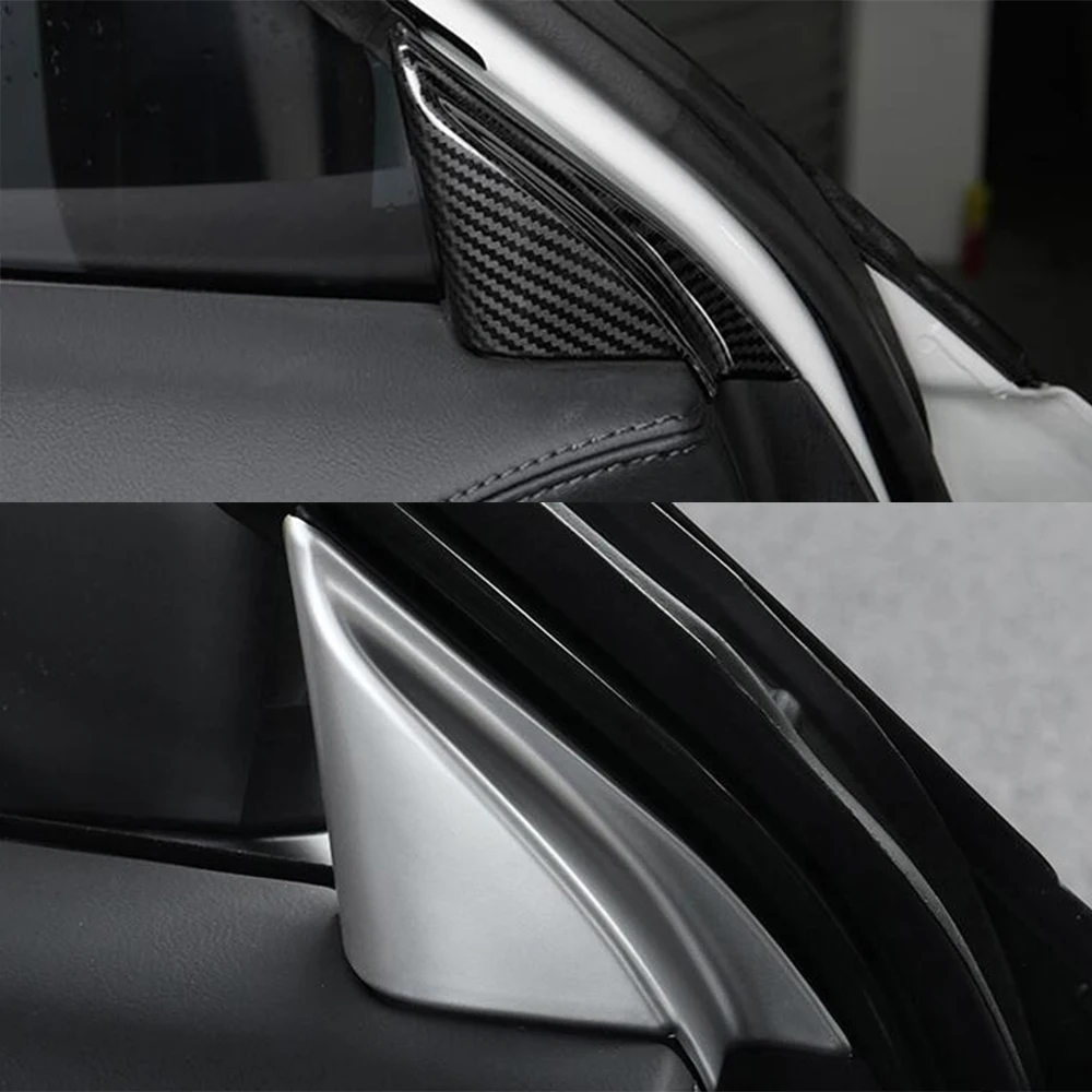 

For Mazda CX-5 CX5 Accessories 2017-2020 ABS Matte/Carbon fiber Car interior Sticker A-pillar frame Cover Trim Car Styling