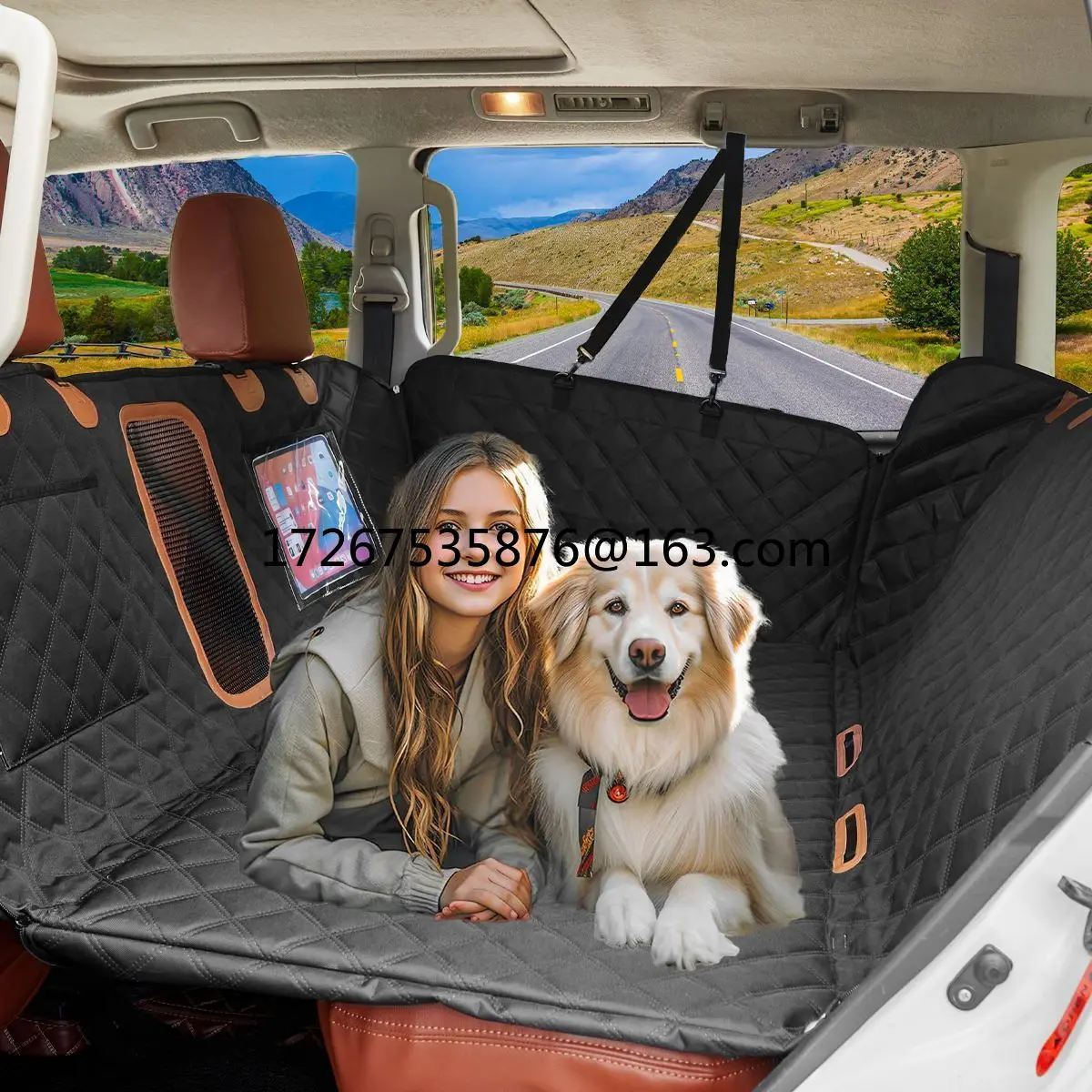 

Three board car rear seat extender dog seat cover car dog pad, pet car pad
