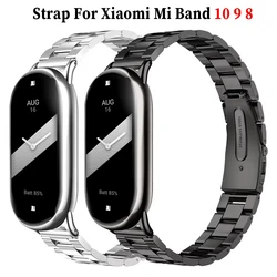 Stainless Steel Bracelet for Xiaomi mi band 10/9/8 Strap Replacement Correa for Miband 9 Bands for Xiaomi8 Watchbands Accesorios