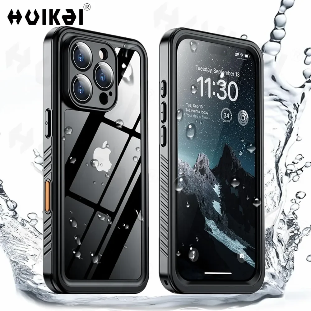 Waterproof Case for iPhone 16 Pro Max 16 Plus 15 Pro Max 15 14 13 14 Pro Max IP68 Dustproof Protector Full Body Protective Case