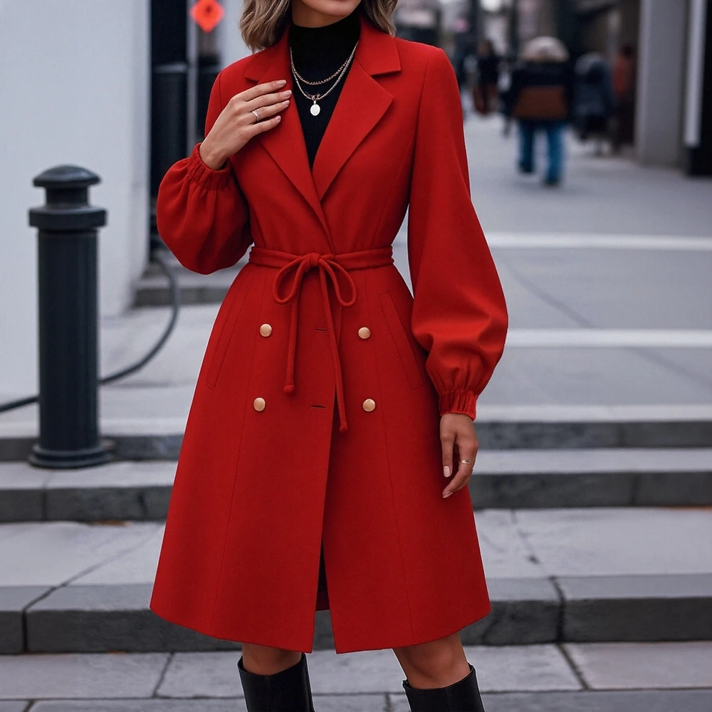 

Зимнее повседневное женское пальто с декоративными элементами, удобная верхняя одежда для холодной погоды