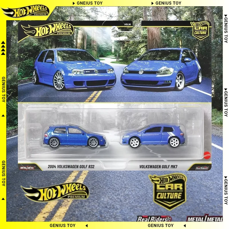 

Hot Wheels Премиум Car Culture 2 упаковки 2004 Volkswagon Golf R32 Volkswagon Golf M7 1:64 Литой под давлением автомобиль из сплава Коллекционные подарочные игрушки