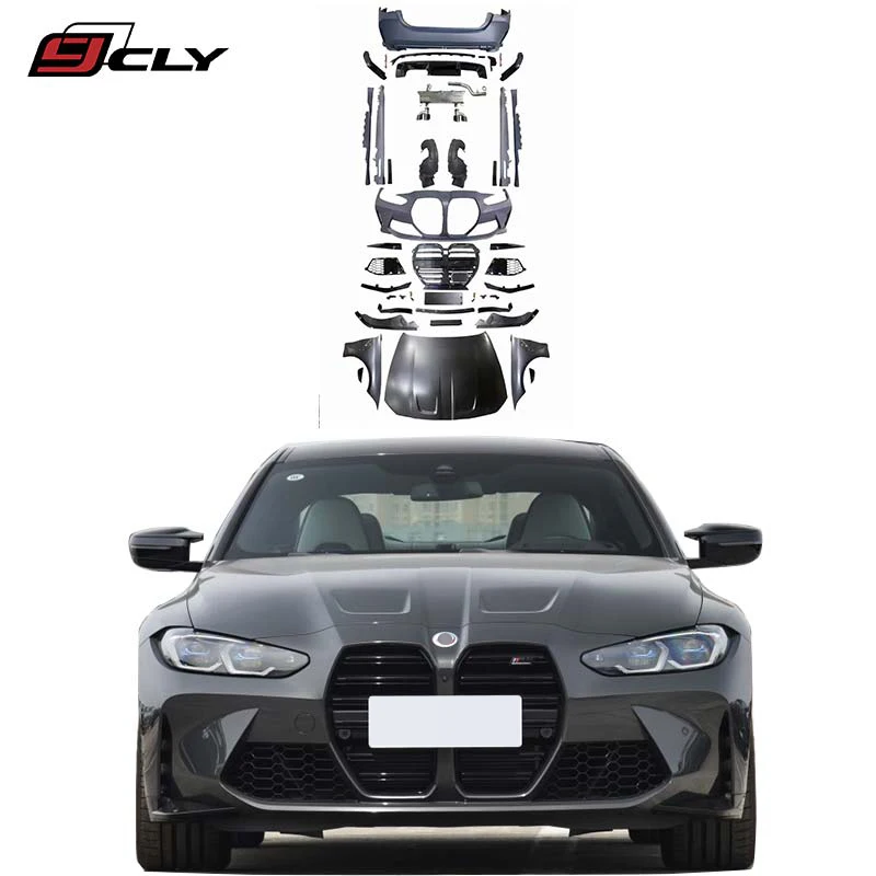 CLY Car Bumper For BMW 4-series G22 upgrade M4 wide Body kit G22 upgrade M4 front bumper grille side skirt rear bumper