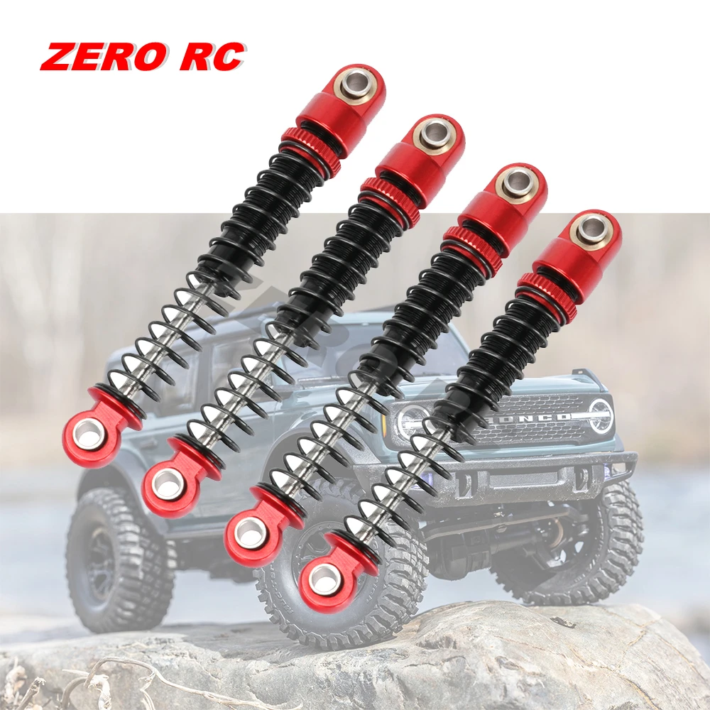 53MM FULL METAL Threaded Shock Absorber Oil Damper For 1/18 Mini RC Crawler Car TRX4M Bronco Defender K10 F150 FMS WPL Upgrade