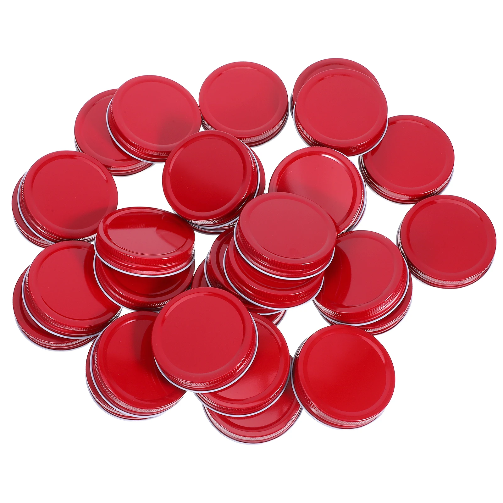 

30 Pcs Mason Jar Lids Leakproof Caps Metal Jelly Jam Regular Mouth Canning Screw