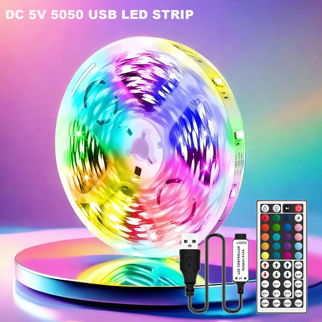 5V Usb Rgb Led Stri… - image