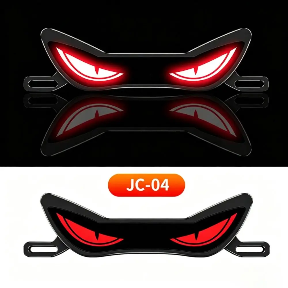 LED Lamp Demon Eye LED License Plate Light Bright Dynamic Flashing Motorcycle Warning Eye Lamp Warning Light Waterproof
