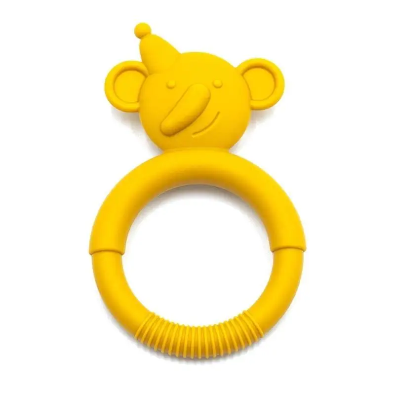

U13F Cartoon Baby Teether Silicone Teething Chewing Toy Nursing Accessories for Infant Girls Boys Teeth Training for Health Care