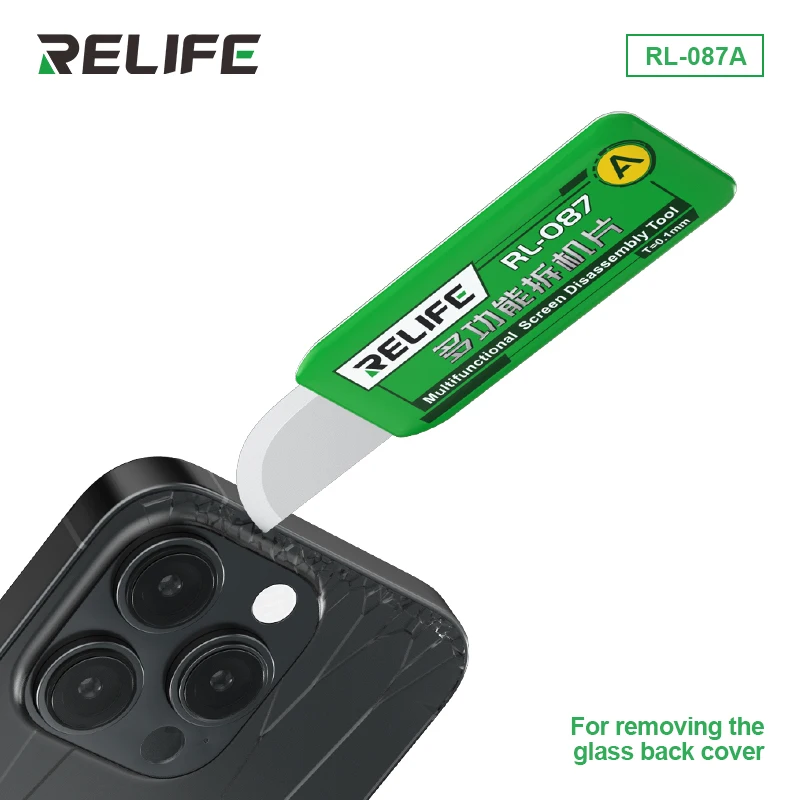 RL-087 3 in 1 apriscatole multifunzionale in metallo con leva di porco per lo smontaggio del telefono cellulare strumento di apertura dello schermo raschietto