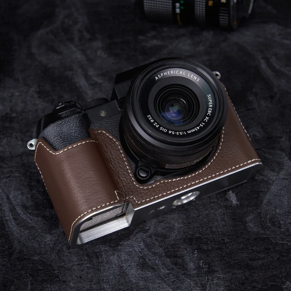

XS20 Vintage Genuine Leather Camera Half-Wrap Case Camera Protector Cover for Fuji XS20 XT50 XT5 XT30/30II/30III X100VI XE5 Case