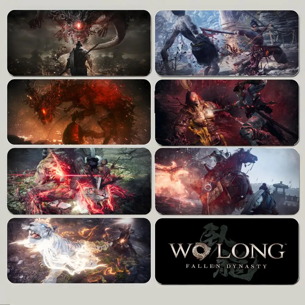 

Коврик для мыши Game Action W-Wo Long: Fallen Dynasty, большой игровой коврик для мыши с толстым прошитым краем, нескользящий коврик для стола