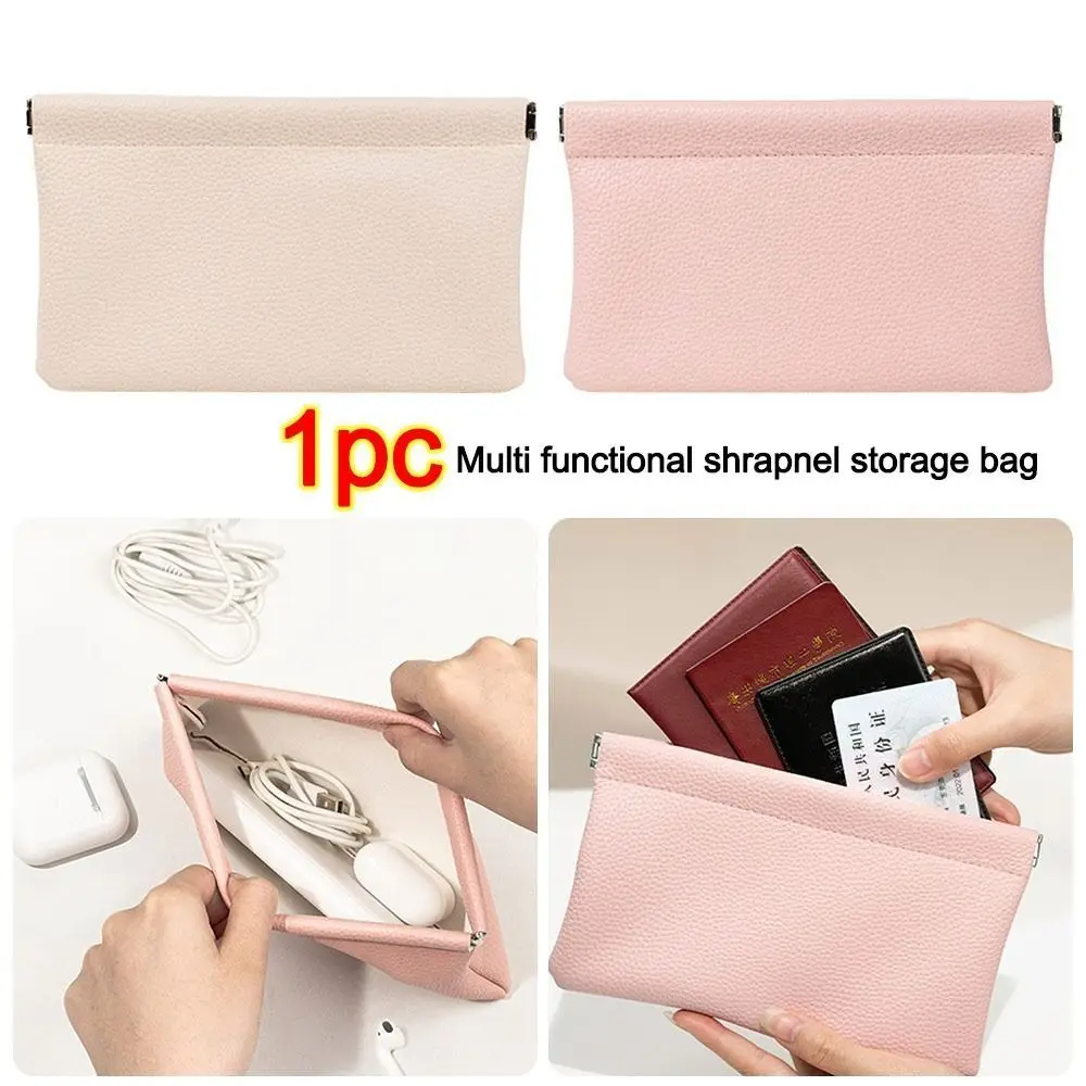 

New Automatic Closure PU Leather Long Wallet Waterproof Large Capacity Coin Purse Hand-held Bags Women