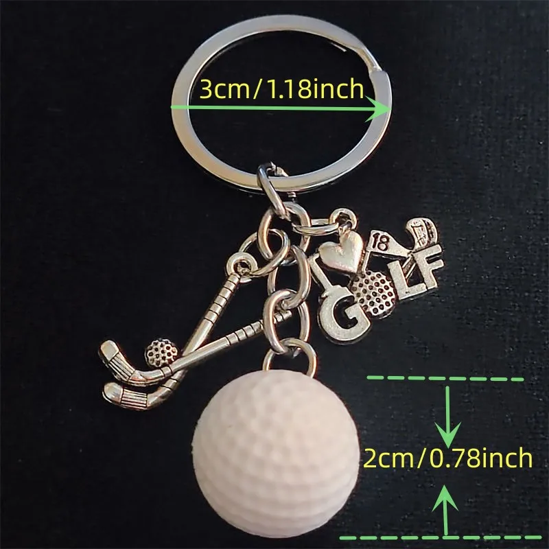 Unique Keychain I Love Golf Keyring Mini Golf Ball Pendant Women Man Jewelry Accessories Gift