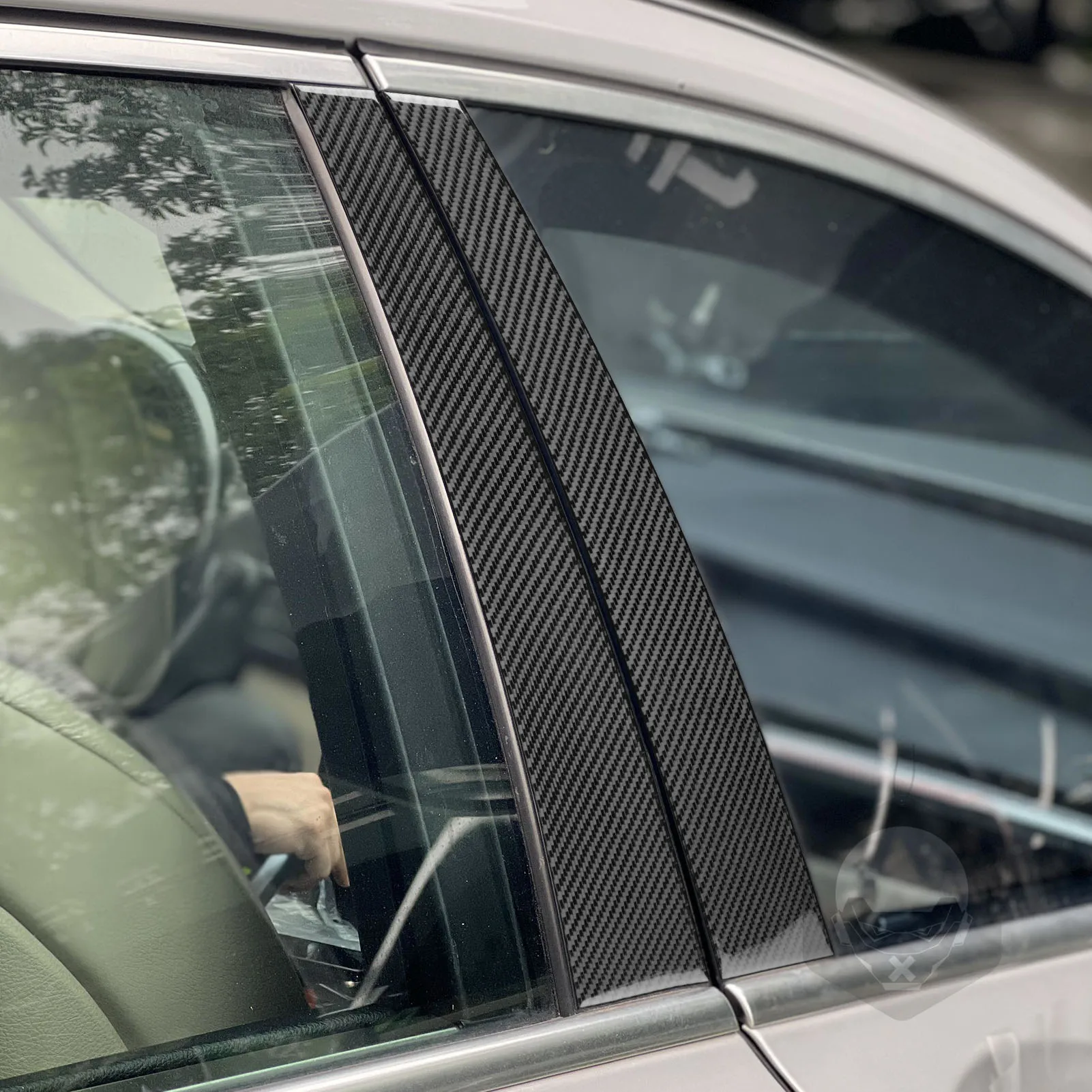 

For BMW 7 Series F01 2009-2014 Modified Carbon Fiber B-pillar Decorative Bezel Piano Black Exterior Accessories Stickers