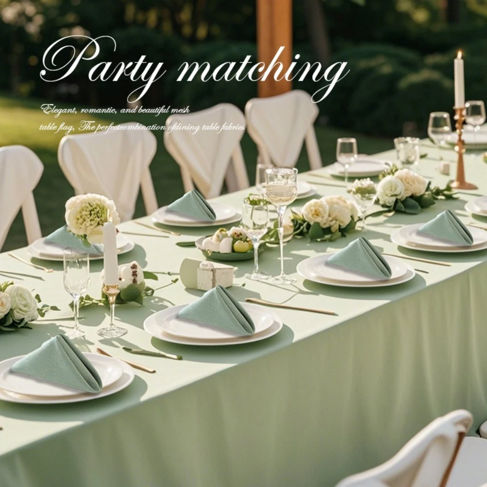 6pcs 42x42cm Wedding Cloth Napkins Linen-like Table Pads Soft Plate Mats for Valentine's Day Party Dinner Table Decoration מפיות