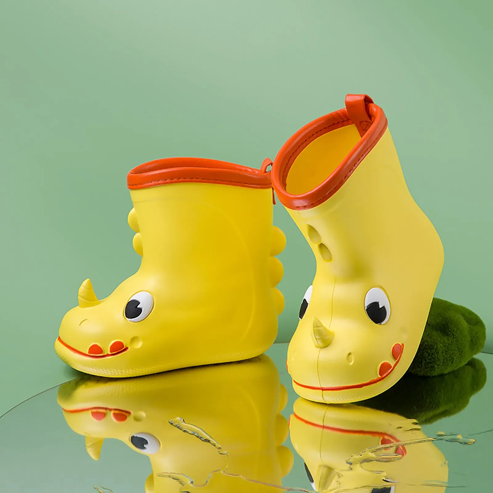 Baby Boys Girls Water Shoes Rain Shoes Children Rainboots Lovely Cartoon Four Seasons Shoes Non-Slip Waterproof Rain Boots Kids