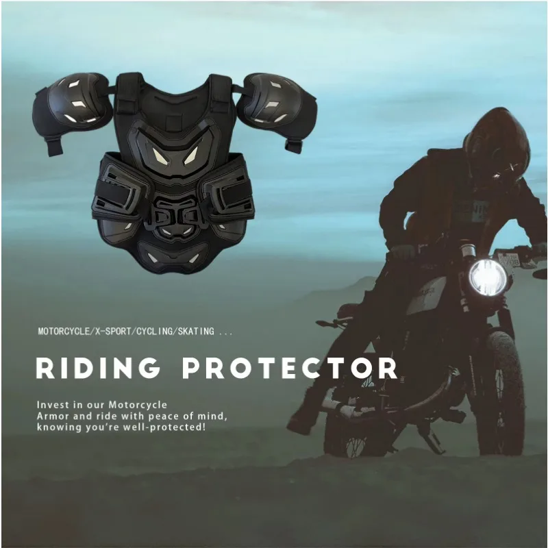 OEM Customised Black White One Size Motorcycle Off-Road Riding Chest Back Protector Body Armor Vest Jacket