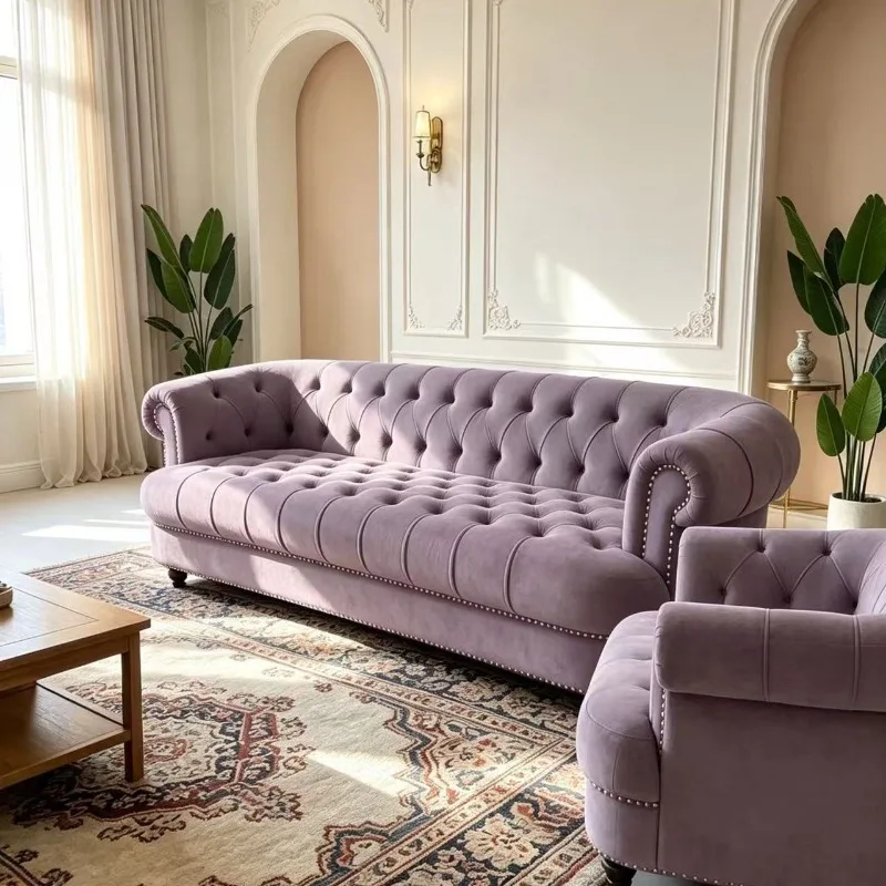 Fabric sofa light luxury simple European style, high-end sofa princess