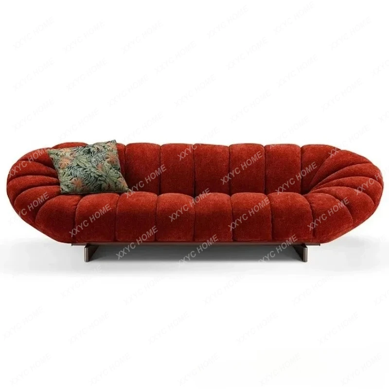 

Тканевый диван ML в средневековом стиле, популярный у интернет-знаменитостей, прямой, трехместный, для салона красоты, дома, малогабаритной квартиры, гостиной, в форме лепестка