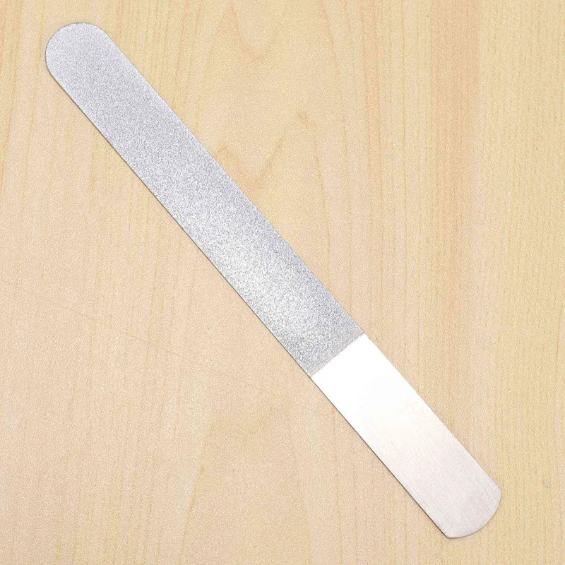 24 Pieces Stainless Steel Nail File Double-Sided Diamond Nail File Metal Nail File Manicure File For Family And Travel