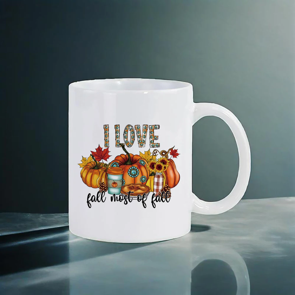 

Тематическая кружка «Hello Fall» с тыквой, кофейная кружка «Сказ урожая тыквы», суповая чашка, чашки для завтрака, бытовые кружки для пива, посуда для напитков