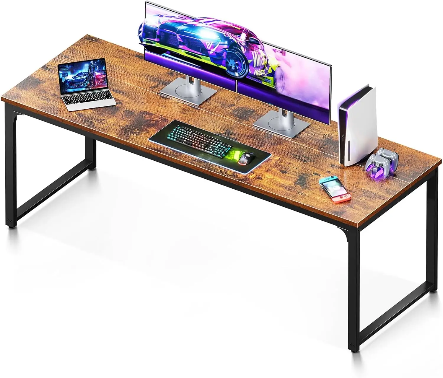 

NEW 71 Inch Computer Desk, Executive Desk for Home Office, Study Student Writing Desk, Vintage USA