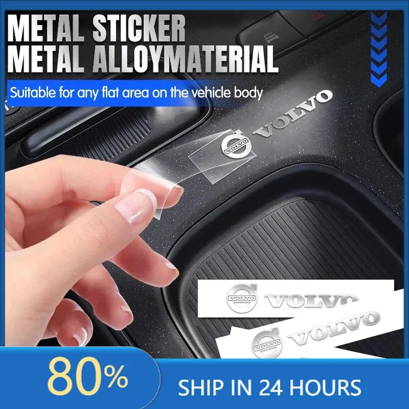 For Volvo Xc60 Xc90 V40 V60 3D Metal Emblem Sticker Car Interior Decoration Styling Decals For Volvo Polestar AWD V50 S60 XC60 S - view 2