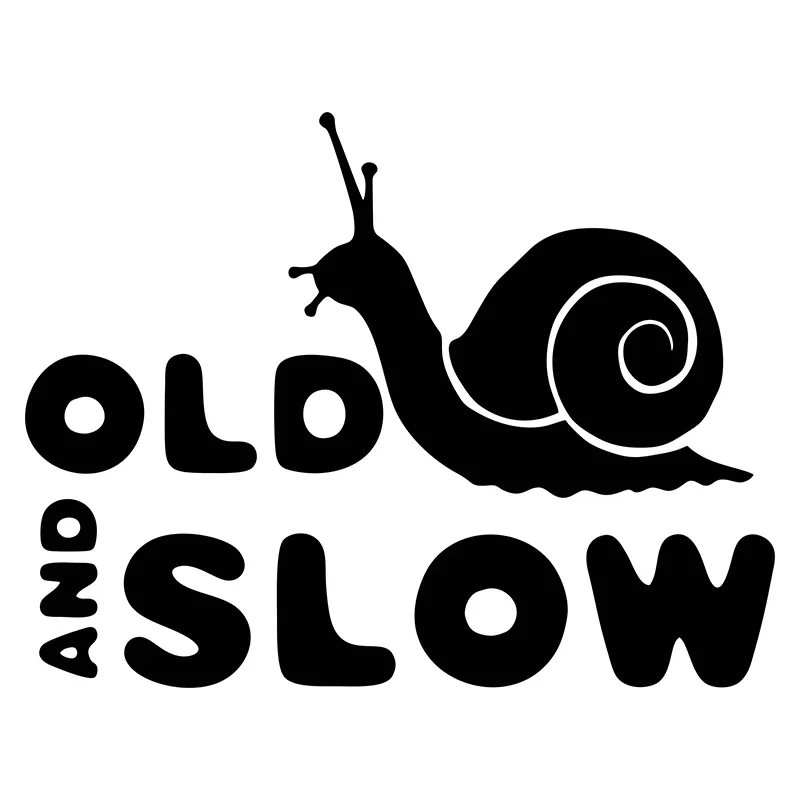 16.8x12.9cm Funny Old and Slow Snail Motorcycle Reflective Vinyl Sticker Decal Car Bumper Fuel Tank Window Rear Decal